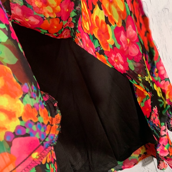 Show Me Your MuMu Floral Tunic Blouse Sz S EUC - Picture 8 of 15
